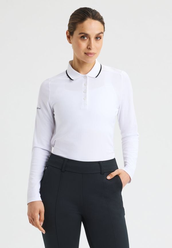 Miriam Long Sleeve Poloshirt, White