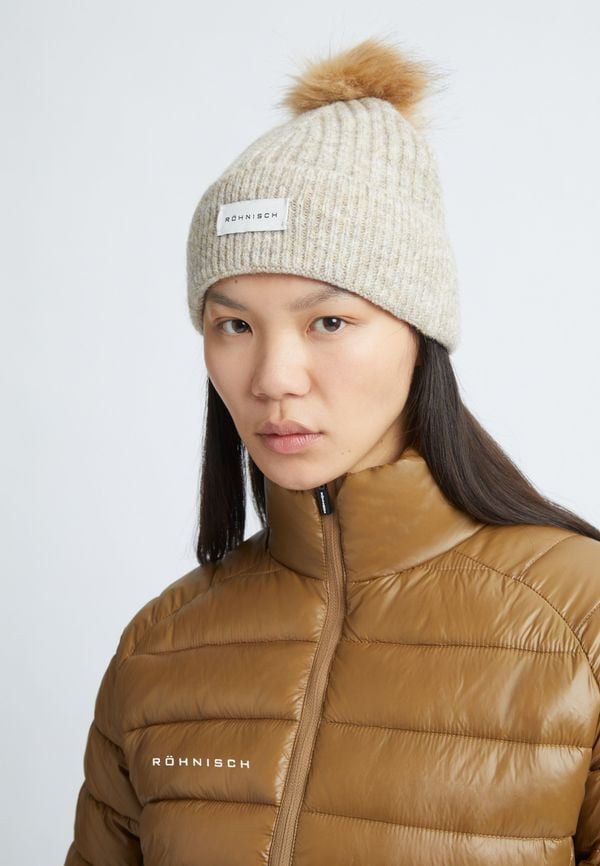 Pom Rib Beanie, Safari