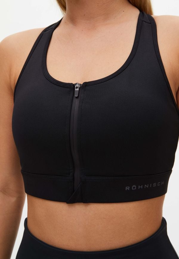 Front Zip Sportsbra, Black