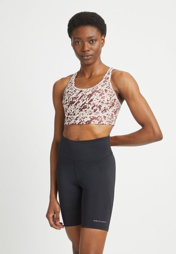 Flattering Printed Sportsbra, Micro Beetle Print