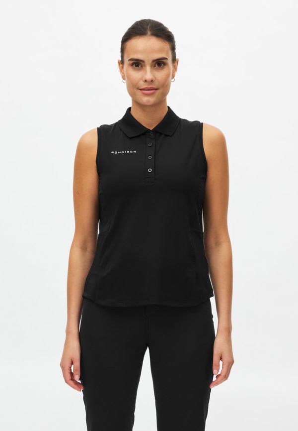 Nicky Sleeveless Poloshirt, Black