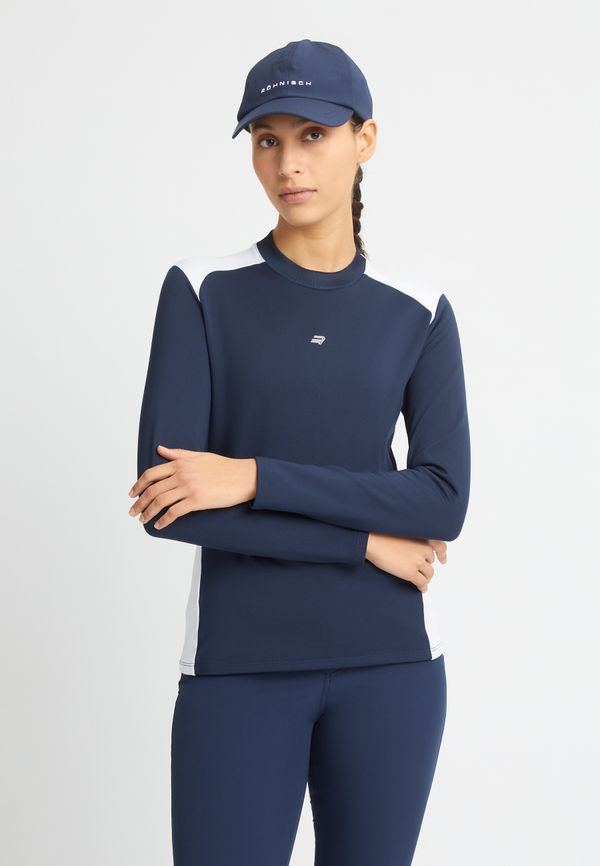 Eyra Brushed Long Sleeve Top, Navy