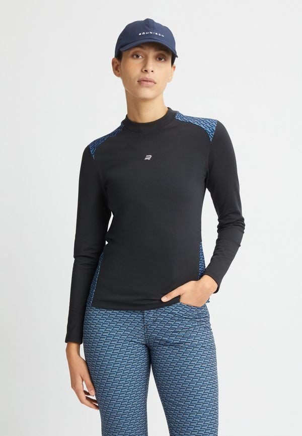 Eyra Brushed Long Sleeve Top, Black