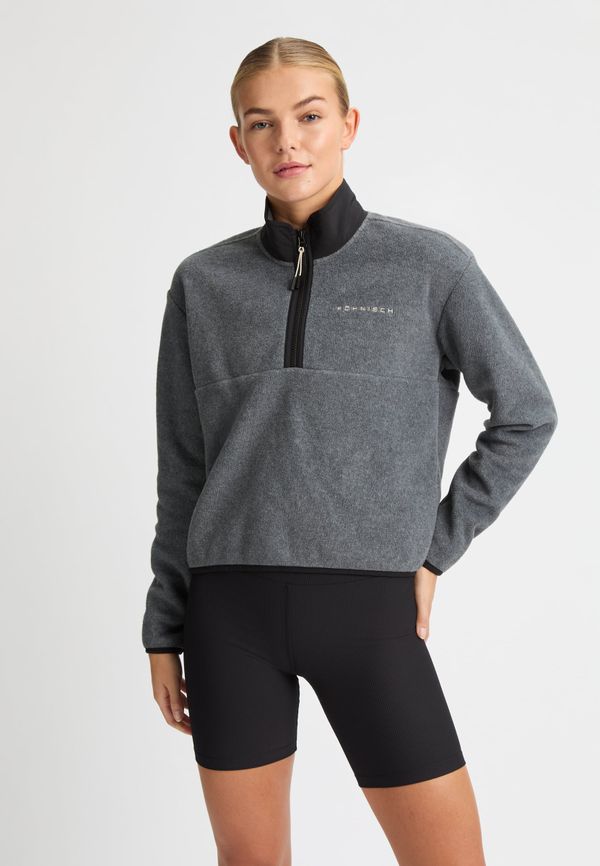 Thermal Half Zip Fleece, Grey Melange