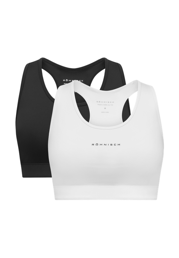 2-pack Base Sportsbra, Black/white
